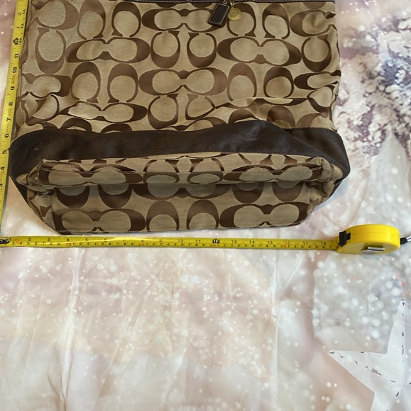 Coach Extra Large Brown Monogram Travel bag w/Leather Accents - Picture 11 of 13